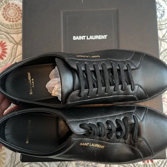 Saint Laurent Men’s Andy Sneakers in Leather - Picture 5 of 7